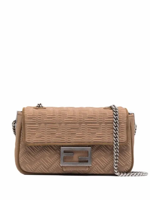 medium textured logo Baguette bag | Farfetch (UK)