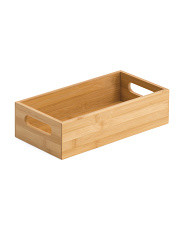11in Bamboo Desk Storage Bin | TJ Maxx