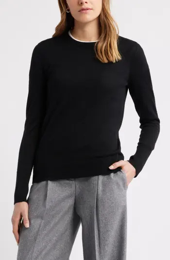Merino Wool Blend Crewneck Sweater | Nordstrom