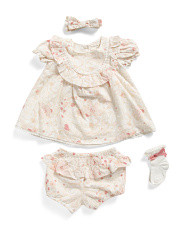 Newborn Girls Ruffled Yoke Dress Set | Baby | Marshalls | Marshalls