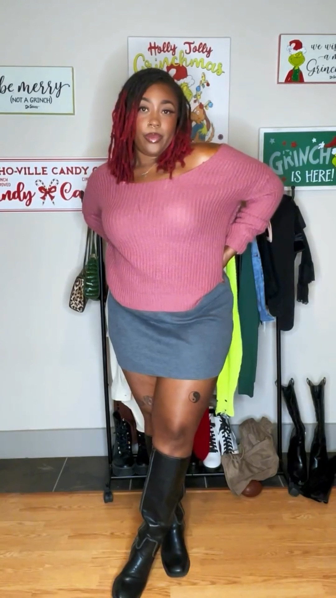 Fall has me in my skirt era 

Would you wear this combo?👇🏾
#fall #ootdfashion #ootd #fashiongram #fashioninspo n