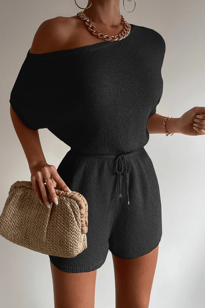 Miami Knit Romper - Black | Petal & Pup (US)