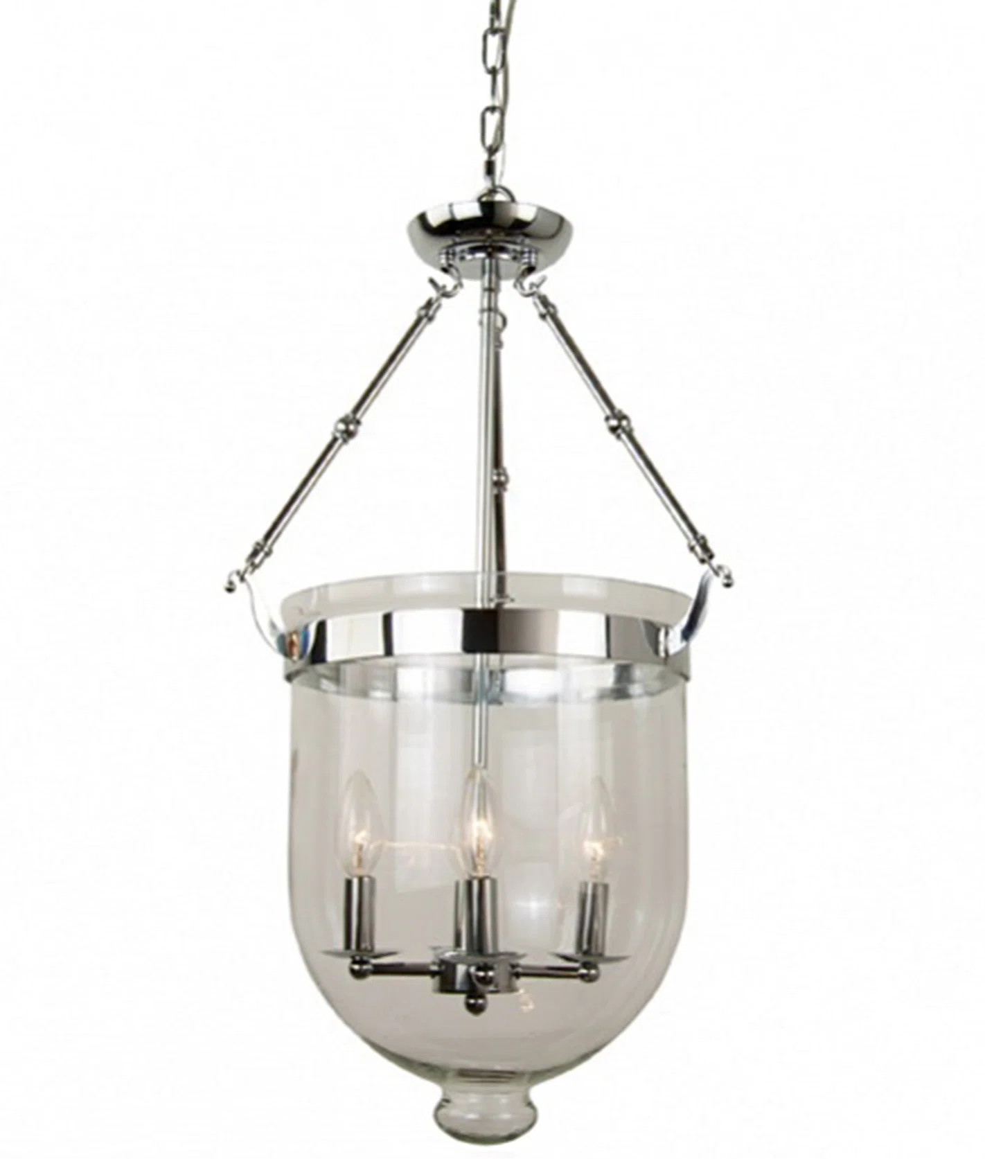 4-Light Chrome Pendant With A Clear Glass Shade | Wayfair North America