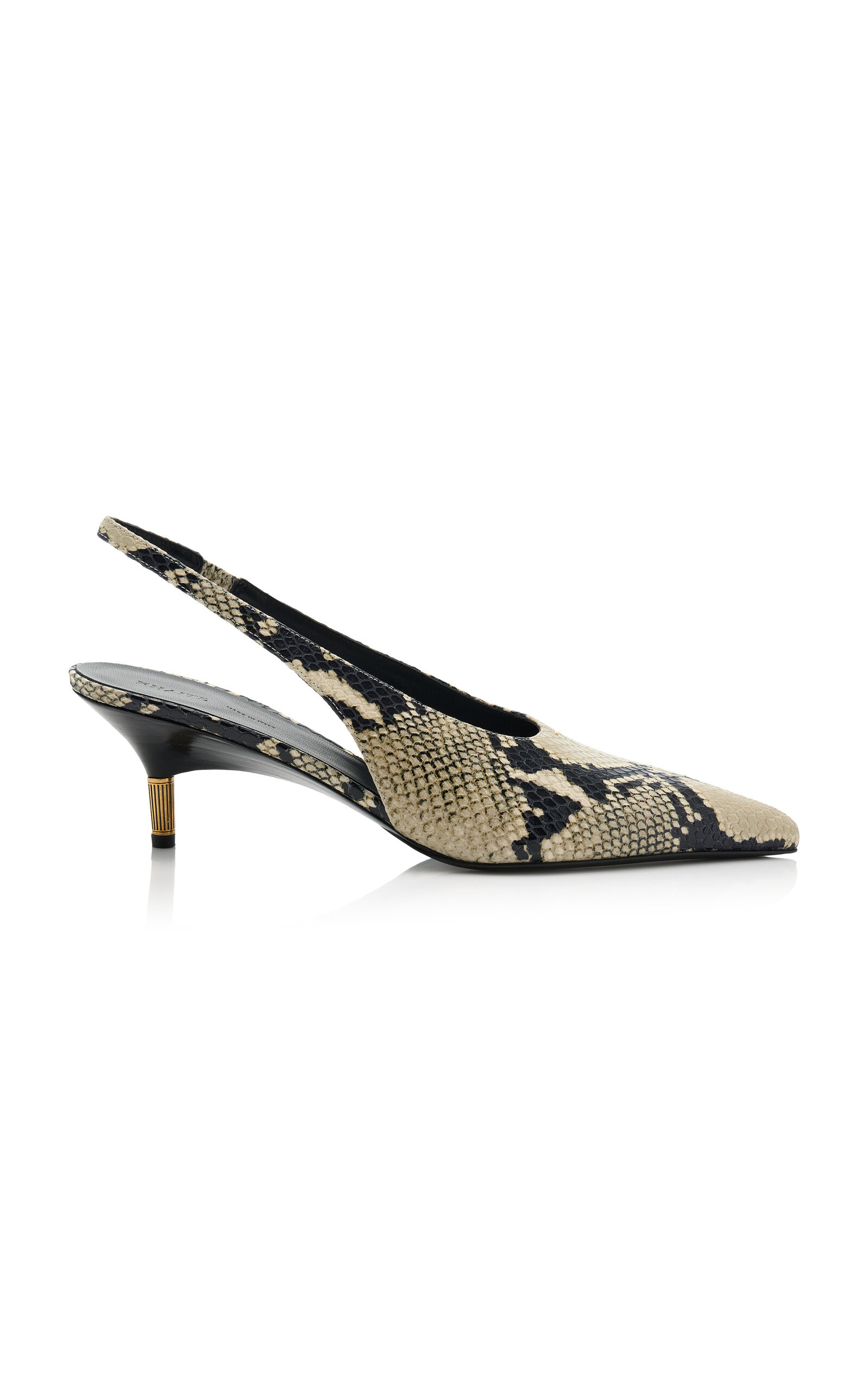 Bella Snake-Effect Leather Slingback Pumps | Moda Operandi (Global)