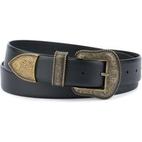 Black Western Belt Bronze Belt Buckle Smooth Genuine Leather Anniversary Mens Belts Italian | Etsy (US)