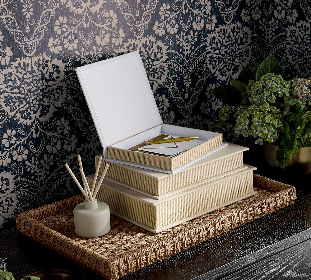 Stacked Linen Books | Pottery Barn (US)