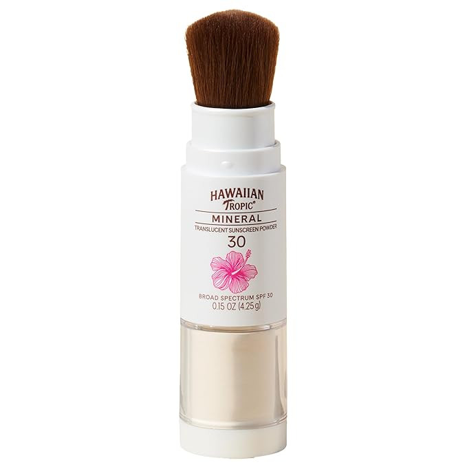 Hawaiian Tropic Mineral Powder Sunscreen Brush SPF 30, SPF Powder Sunscreen for Face, Brush On Su... | Amazon (US)