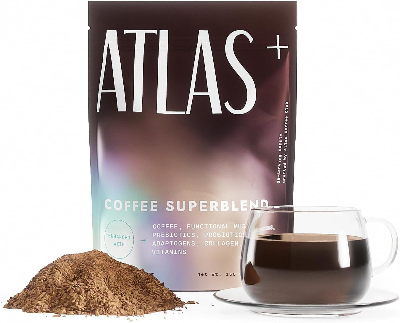 Atlas+ Mushroom Coffee Superblend– Premium Coffee with Collagen, Probiotics, D3 & B12, Lion’s... | Amazon (US)
