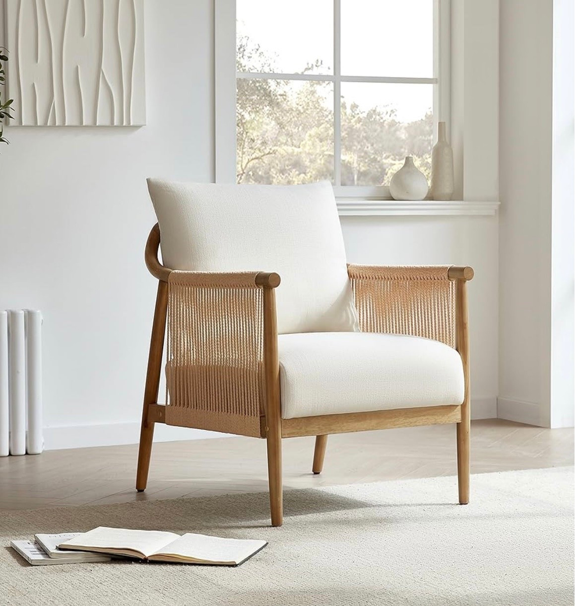 Braid Armchair, Modern Accent Chair for Living Room, Cream

#LTKStyleTip #LTKHome #LTKU