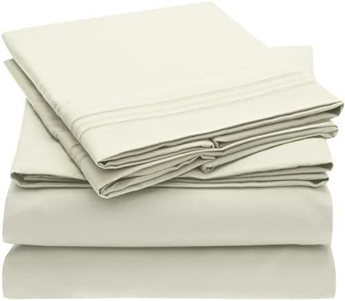 Mellanni California King Sheets - Hotel Luxury 1800 Bedding Sheets & Pillowcases - Extra Soft Coo... | Amazon (US)