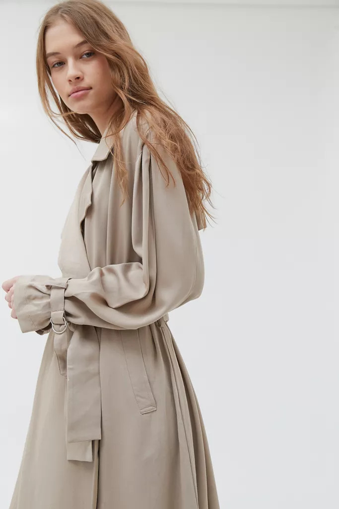 UO Jasper Tencel Trench Coat | Urban Outfitters (US and RoW)