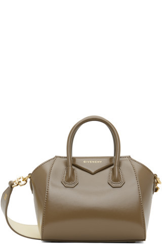 Taupe Antigona Toy Bag | SSENSE