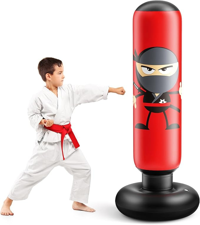 Inflatable Kids Punching Bag, Punching Bag Karate Gifts for Boys and Girls, Boxing Bag for Immedi... | Amazon (US)