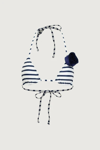 Rosette Triangle Top (Nautical Stripe/Navy) | SAME