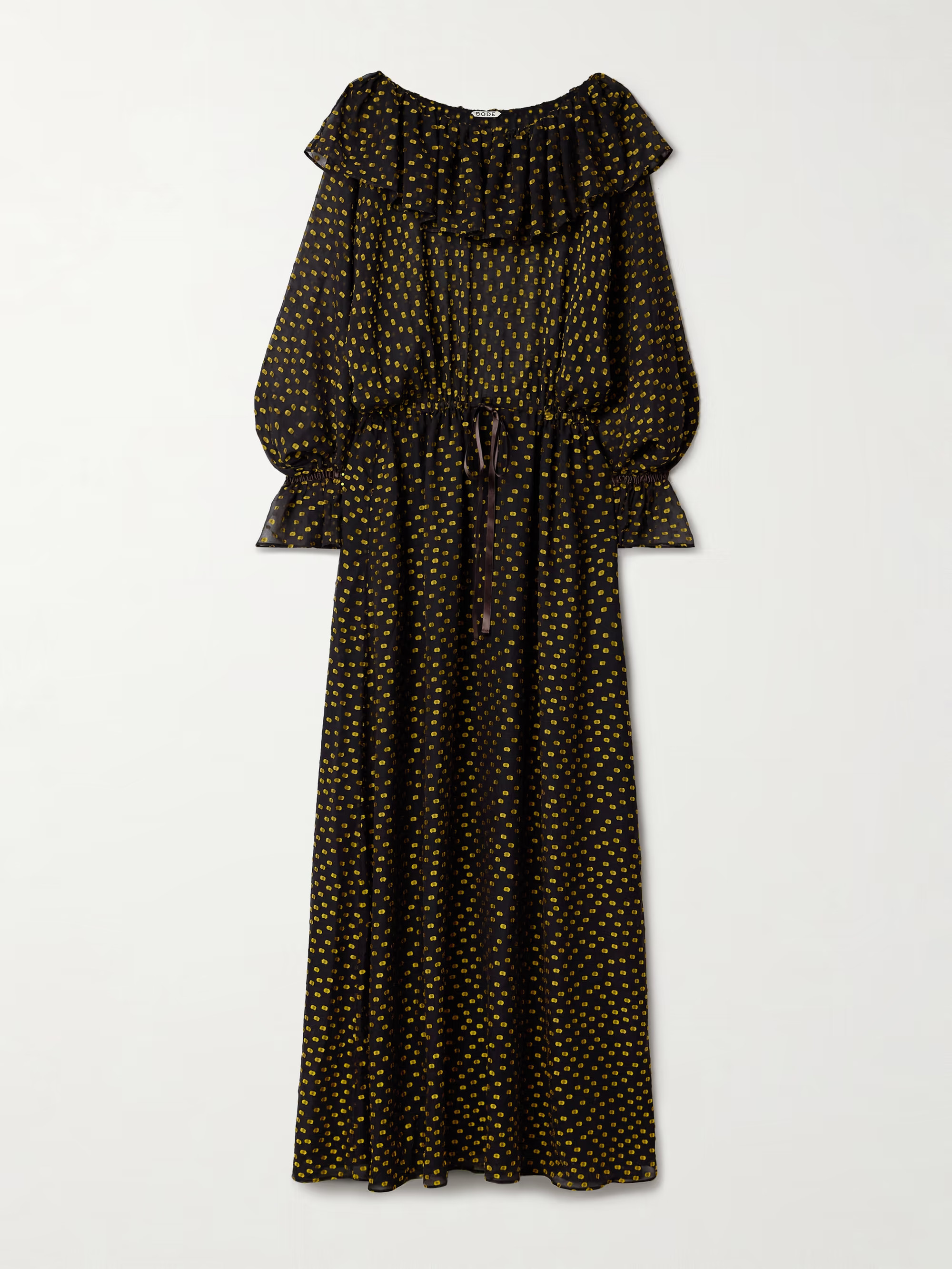 Stadium ruffled fil coupé silk-blend chiffon gown | NET-A-PORTER (UK & EU)