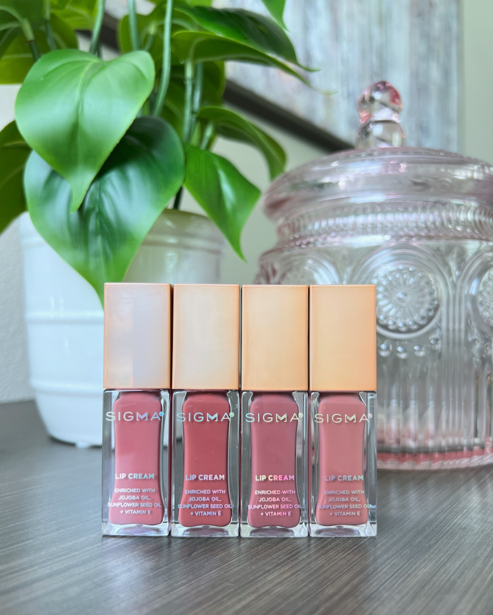 These hydrating lip creams are lighter on the lips than a liquid lipstick and more pigmented than a lip gloss. Enriched with jojoba oil, sunflower seed oil, and vitamin E, these creamy, non-sticky lip creams add a protective layer of color and hydration to keep your lips looking soft and supple all day long. Shades shown L to R: New Mod (my fave), Rosewood, Dapper, Dusty Rose.
#beautyover40 #productreview #summermakup #midlifeblogger

#LTKBeauty #LTKSeasonal #LTKOver40