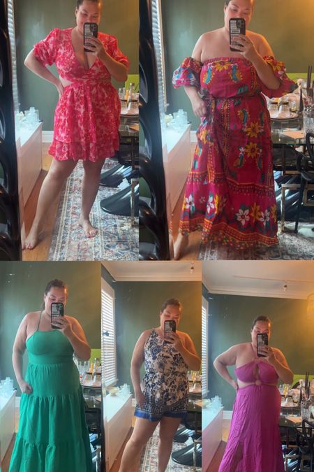 Recent plus size summer try-on haul from IG stories 

Top left - 0X 
Top right - 10/12 
Bottom left - 1X 
Bottom middle - 1X 
Bottom right - 1X 

#LTKcurves