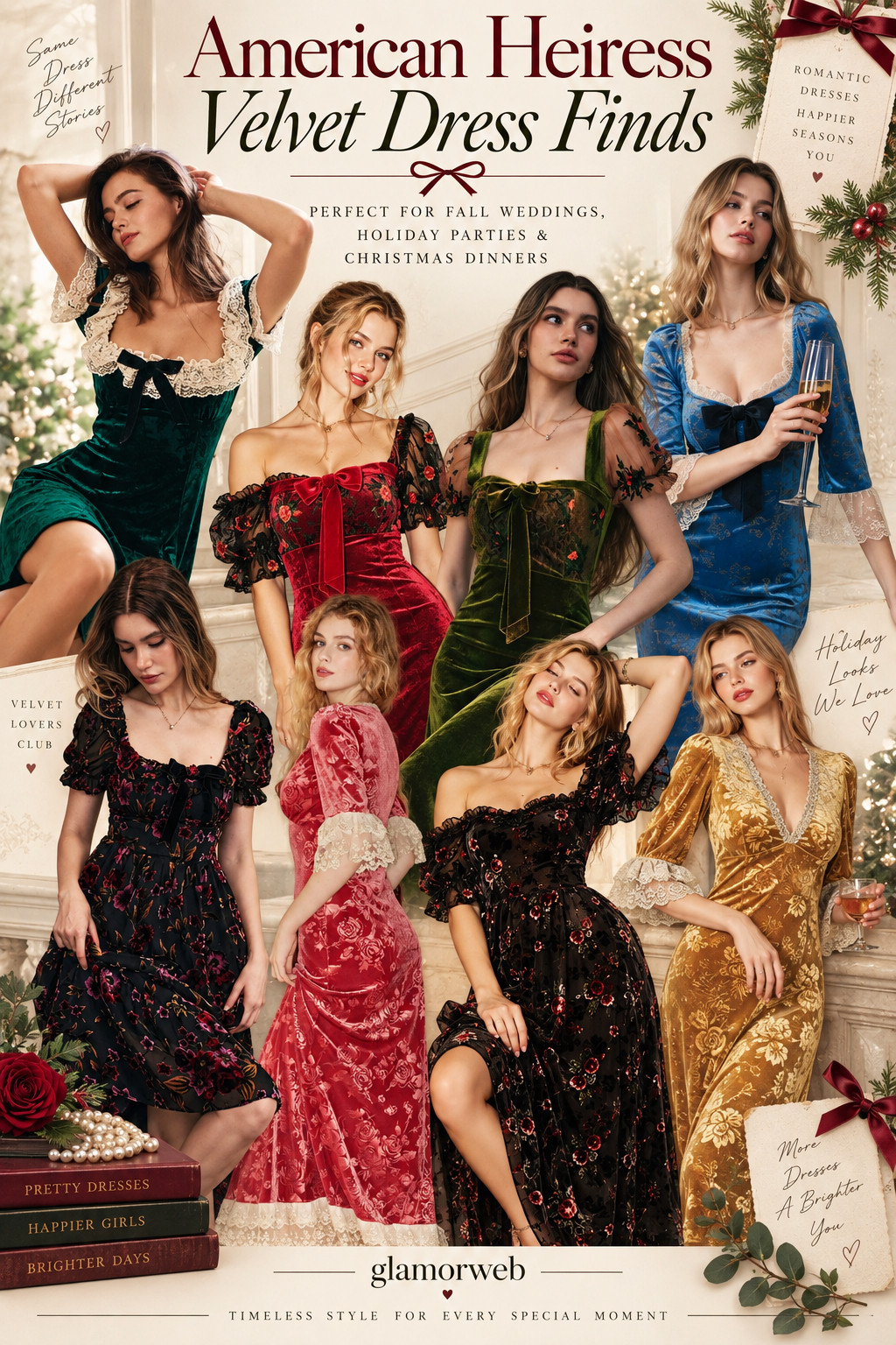 These American Heiress velvet dresses are seriously made for fall + holiday plans ✨ I’m loving the rich jewel tones, romantic lace details, bows and vintage-inspired silhouettes—they feel so special without being too over-the-top. Perfect for fall weddings, holiday parties, Christmas dinners, winter date nights, family celebrations and even New Year’s plans. Velvet always gives that luxe, festive look, and these are the kind of dresses that make the whole outfit feel finished with just heels, a little jewelry and a cute bag. 🎄🍷

#AmericanHeiress #VelvetDress #VelvetDresses #FallWeddingGuest #FallWeddingGuestDress #HolidayDress #HolidayPartyDress #ChristmasDress #ChristmasDinnerOutfit #ChristmasPartyDress #WinterWeddingGuest #WeddingGuestDress #HolidayOutfit #HolidayFashion #FestiveDress #VelvetFashion #WinterDress #DecemberOutfit #HolidayStyle #DressInspo #ChristmasOutfit #WinterFashion #PartyDress #DateNightDress #HolidayLooks #FestiveFashion #LTKFinds #LTKFashion #FallDress #WinterOccasionDress 

 #LTKSeasonal #LTKU #LTKWedding