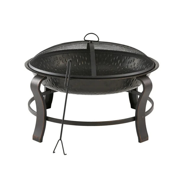 Mainstays Owen Park 28 inch Round Wood Burning Fire Pit - Walmart.com | Walmart (US)