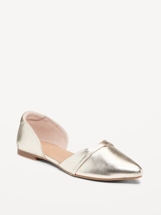 D'Orsay Metallic Flats for Women | Old Navy (US)