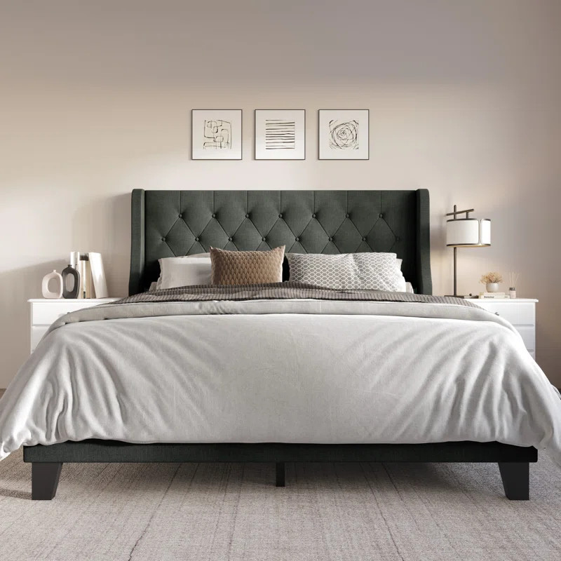 Araylia Upholstered Wingback Bed | Wayfair North America