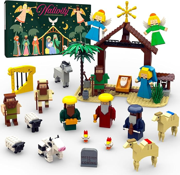 Nativity Advent Calendar 2025 Kids - 24 Days Christmas Countdown Nativity Scene Building Block To... | Amazon (CA)