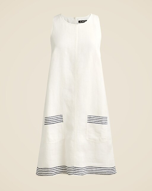 Maxine sailor-stripe dress in linen | J. Crew US