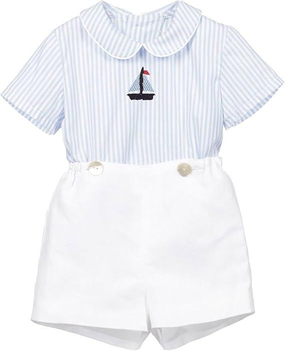 Twoflower toddler Kids Baby Boys' 2-Piece outfit set for spring Long sleeved suit with embroidery... | Amazon (US)