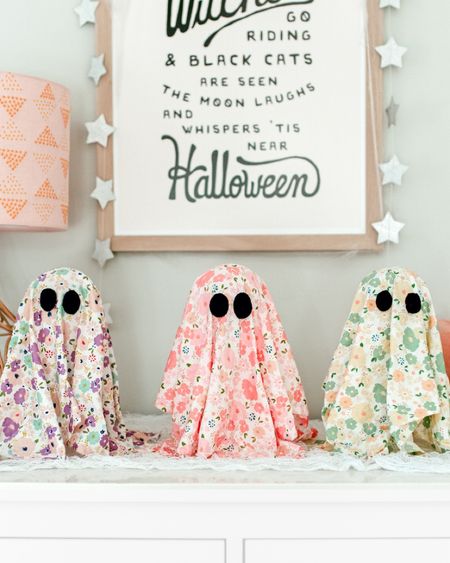 DIY flower ghost Halloween decor craft 

#LTKkids #LTKHalloween #LTKfamily