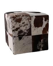 18x18 Hair On Hide Patchwork Ottoman | Home | TJ Maxx | TJ Maxx