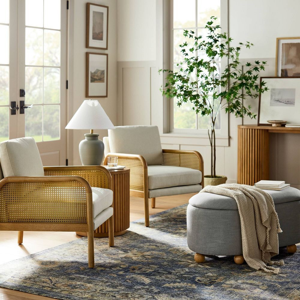 Cane Accent Chair Cream (KD) - Threshold designed with Studio McGee  | eBay | eBay US