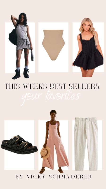 This weeks best sellers! 
Free people sarong romper
Skims high waisted thong 
Black country romper 
Rattan sandals
Free people jumpsuit 
Abercrombie men’s linen pants 

Summer outfits 
Summer finds 



#LTKstyletip #LTKSeasonal #LTKshoecrush