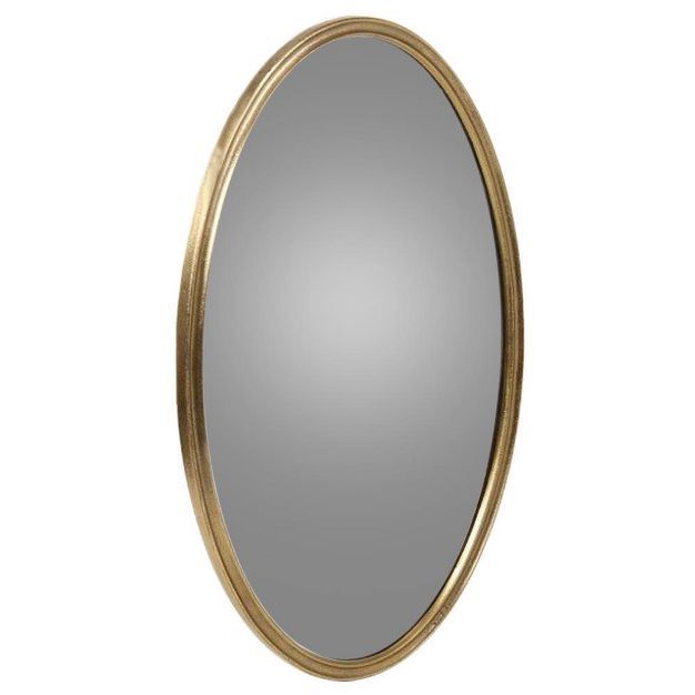 Cast Oval Decorative Wall Mirror Gold - Threshold&#8482; designed with Studio McGee | Target