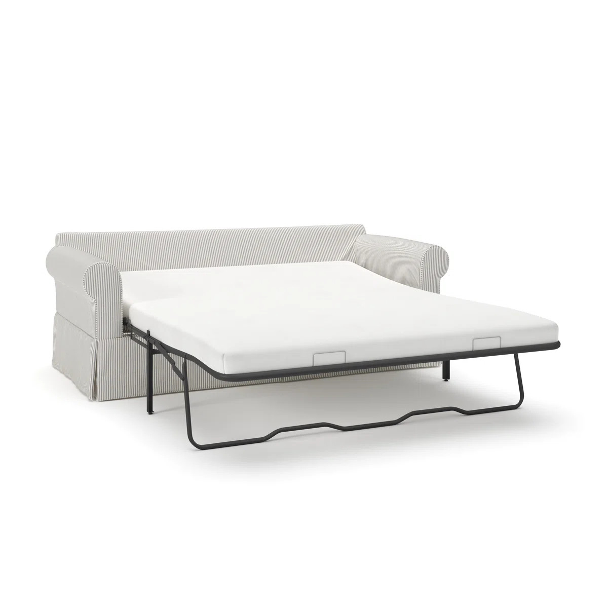 Amari 84" Rolled Arm Slipcovered Sleeper Sofa with Reversible Cushions | Wayfair North America