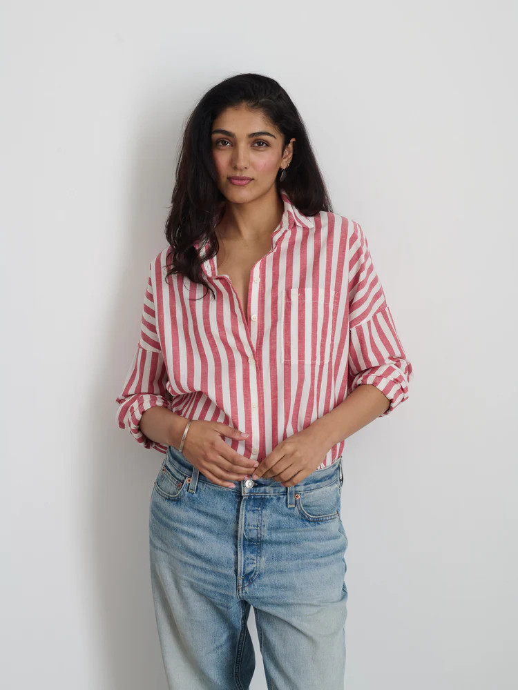 Jo Shirt In Positano Stripe | Alex Mill