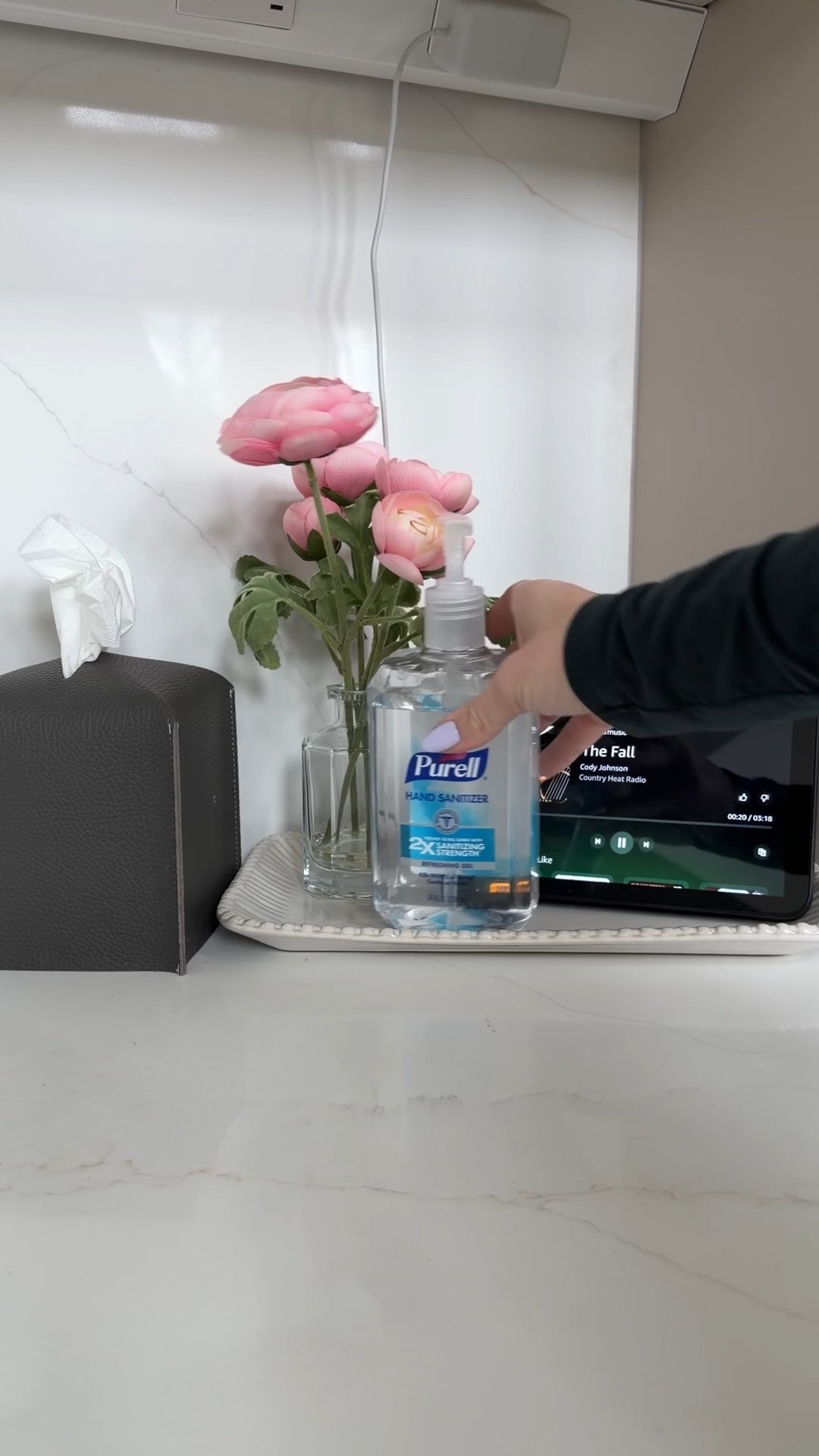 made this cutie corner and elevated how we display the hand sanitizer 😉🌸

#LTKSpringSale #LTKHome #LTKmomlife
