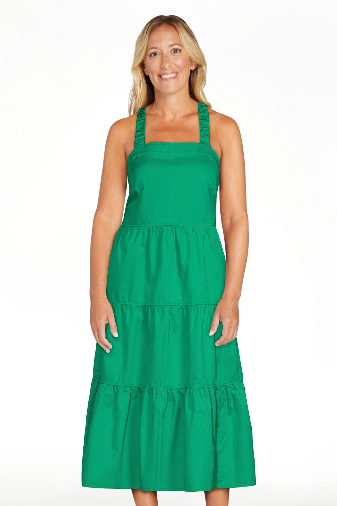 Free Assembly Women's Sleeveless Square Neck Maxi Dress with Elastic Straps, Sizes XS-XXL | Walmart (US)