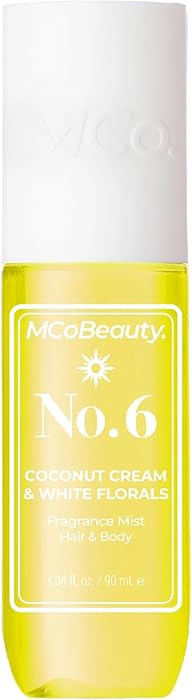 MCoBeauty Fragrance Mist No. 6 - Hair and Body Spray with Coconut Cream White Floral Scent - Ligh... | Amazon (US)