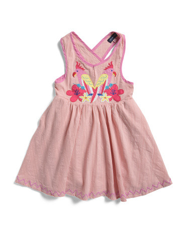 Little Girls Dress With Applique | TJ Maxx