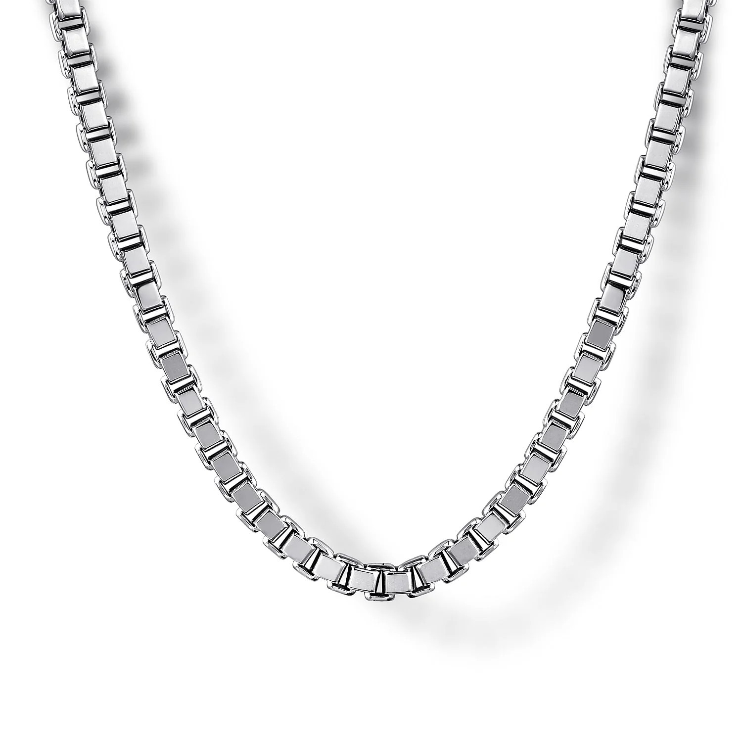 Solid Sterling Silver Box Chain Necklace | J. Brooks Jewelers