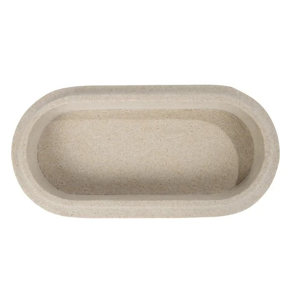 Better Homes & Gardens Indoor Carved Faux Travertine Tray | Walmart (US)