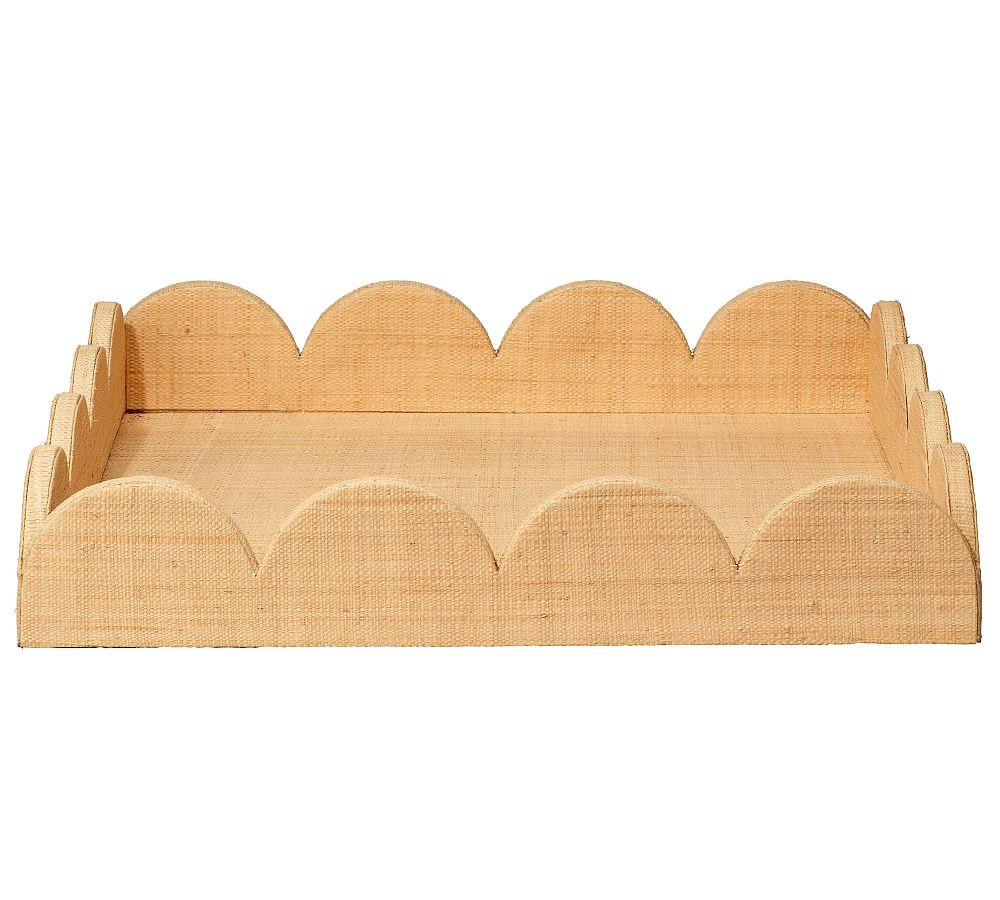 Zaria Handcrafted Scalloped Tray | Pottery Barn (US)
