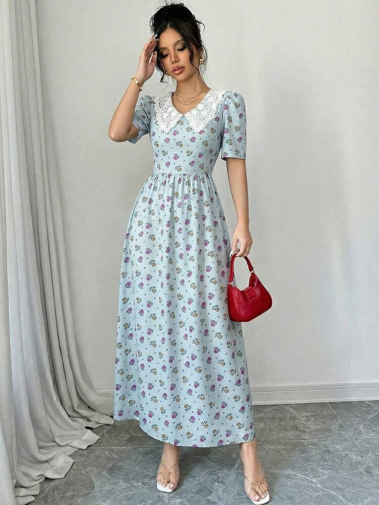 Modelyn Women's Peter Pan Collar Floral Print Ruffle Elegant Waist Cinched Long Party Dress Elegant Floral Dress Women Long Dress Summer Casual Long Dress Easter Dress Women Cottagecore Dress Spring Dress Women Summer Outfits For Spring Dress Women Elegant Dresses For Women Vacation Outfits Women Summer Holiday Outfits Beach Vacation Outfits For Women ,Casual Long Dress Casual Dresses
4.92
(100+)
 | SHEIN