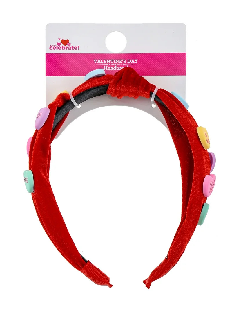 Way to Celebrate Valentine's Day Candy Heart Headband, 1 Piece | Walmart (US)