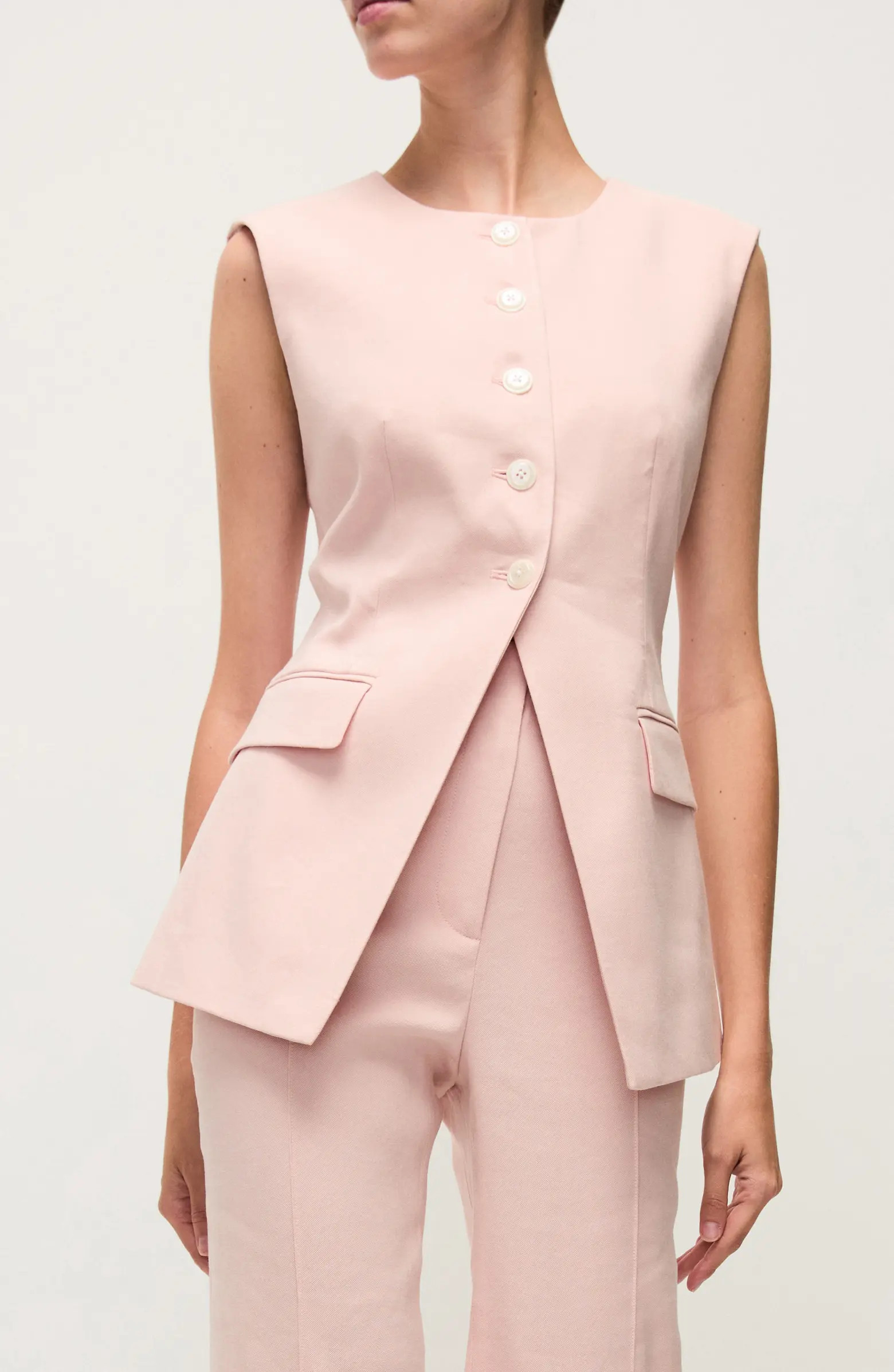 Veronica Beard Lois Linen Blend Cutaway Vest | Nordstrom | Nordstrom