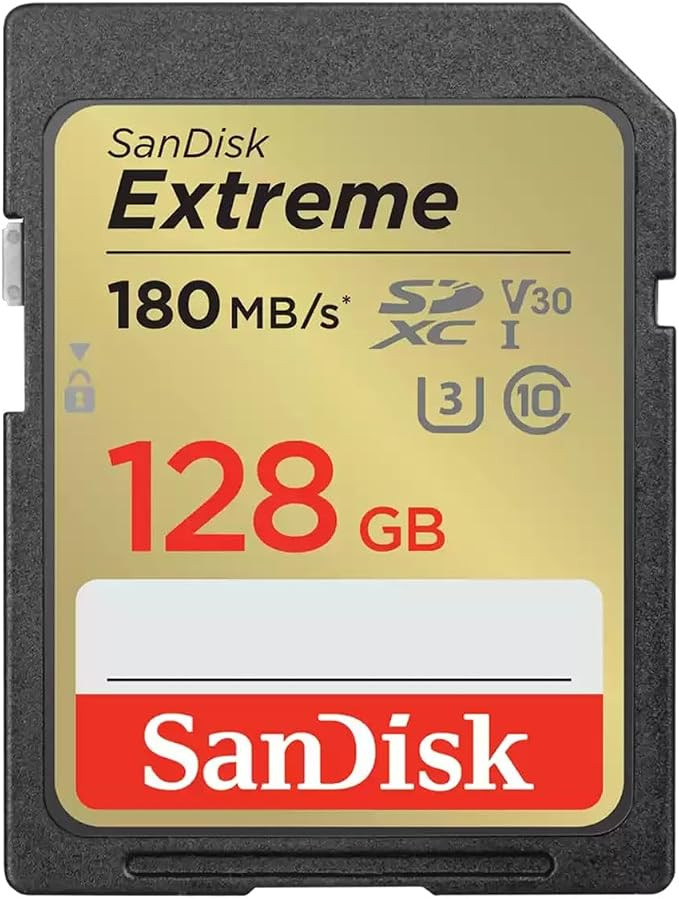 SANDISK 128GB Extreme SD Memory Card, Up to 180MB/s Read Speeds, UHS-I | Amazon (US)