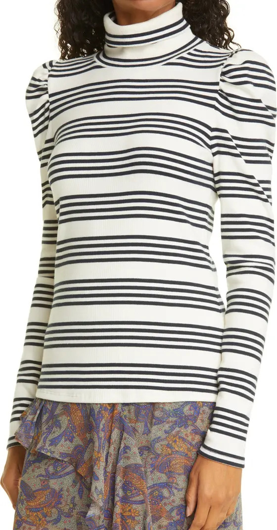 Veronica Beard Cedar Stretch Cotton Turtleneck Top | Nordstrom | Nordstrom