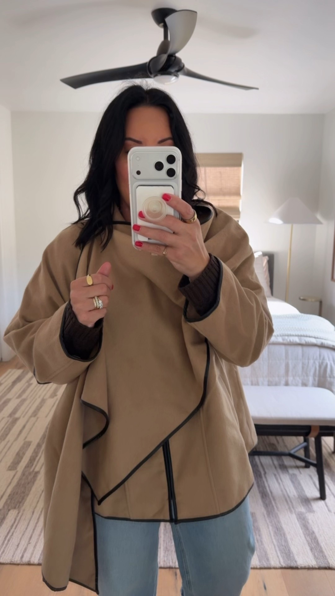 Wearing a medium in the coat (it runs oversized), jeans size 10 (fits tts), boots run small so size up (I’m a 9.5/10 and did a 40.5 in these), sweater size large.

#LTKFindsUnder50 #LTKootd #LTKMidsize