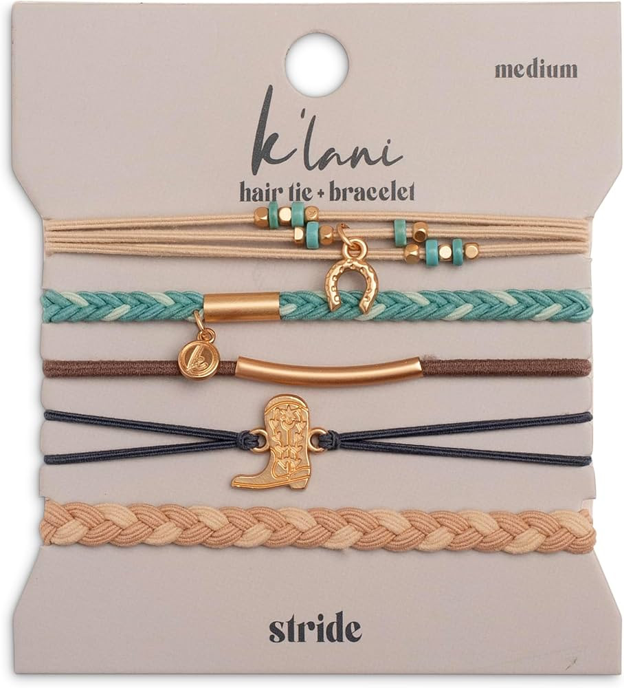 K\u2019lani Hair Tie Bracelets for Women - Elastic Hair Bands That Double as Stylish Jewelry, Str... | Amazon (US)