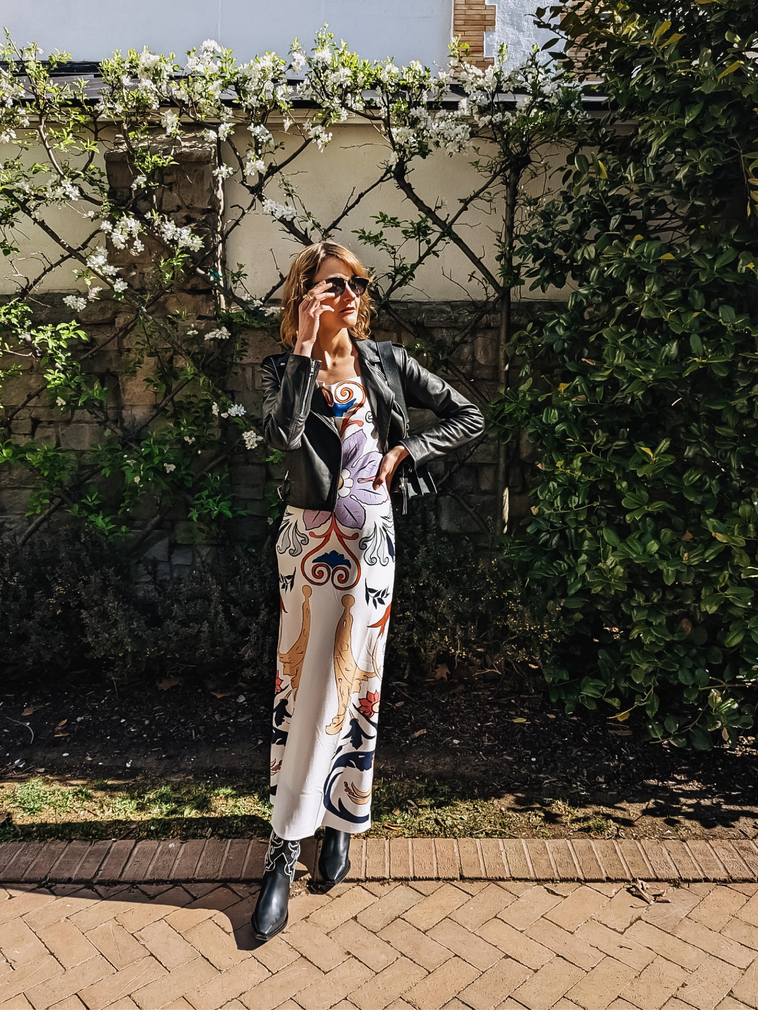 A slip dress in the most eye catching spring print looks perfect paired with a leather jacket & cowboy boots! 

#LTKshoecrush #LTKstyletip #LTKSeasonal